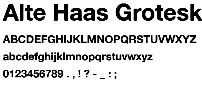 Alte Haas Grotesk Bold police